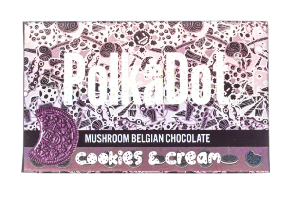 Polkadot Cookies & Cream 4g Mushroom Chocolate Bars